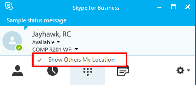 skype for business away time mac