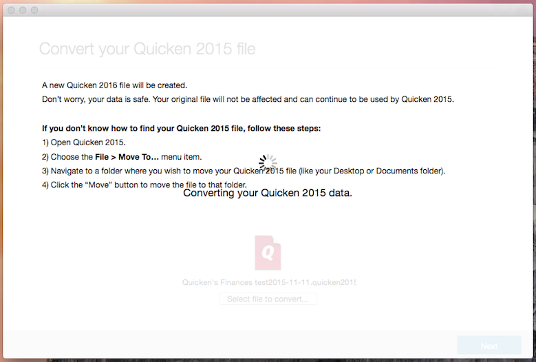 run a report in quicken 2015 for mac